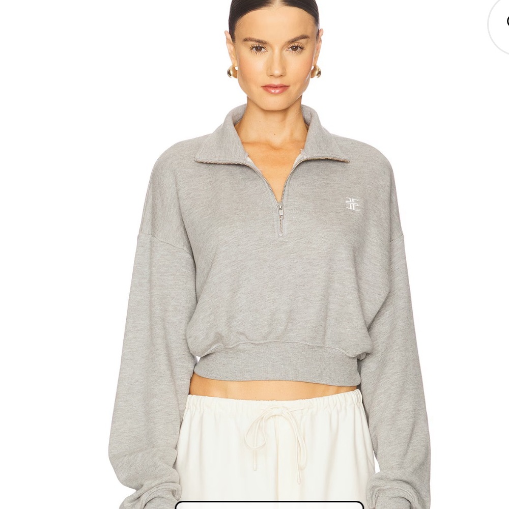 Eterne Gray Half-Zip Sweatshirt